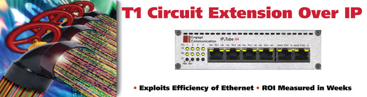 Multiplexed T1 Over IP Ethernet